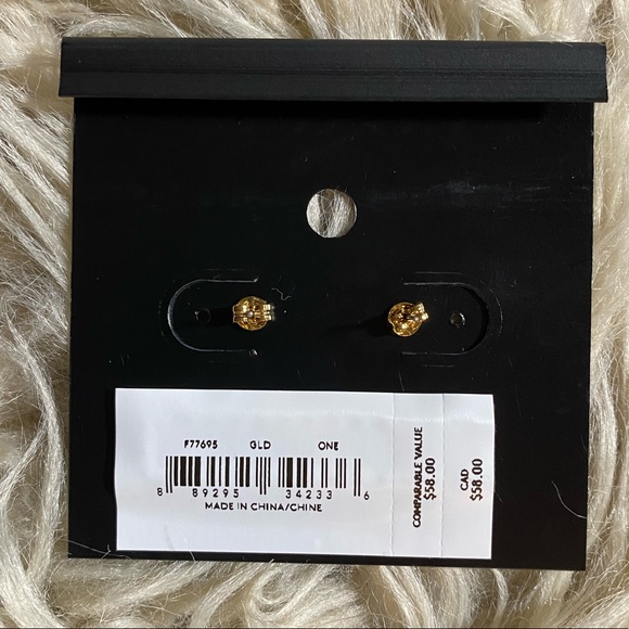 *NWT* COACH Horse 🐎 and Carriage Stud Earrings in Gold - Picture 8 of 11